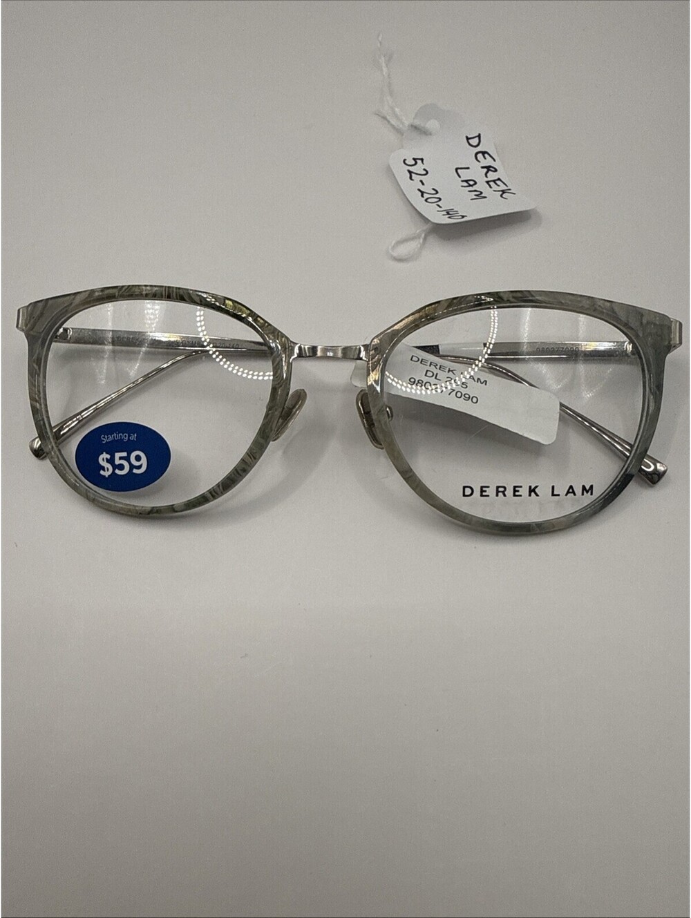Derek Lam Eyeglasses DL295 Marble Pattern Gunmetal Berry Frames 52-20-140